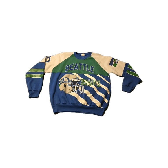 Seattle Seahawks Vintage 1980s Crewneck Sweatshirt XL Made USA NFL - Picture 2 of 15